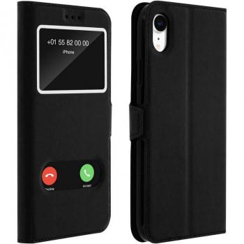 Funda Libro con Ventana Doble Negra para iPhone XR