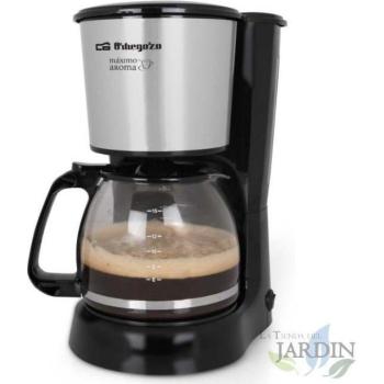 Cafetera de Goteo Orbegozo 15 Tazas Inox 800W Diseño Elegante y Eficiente