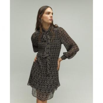 Vestido corto estampado plisado Tintoretto