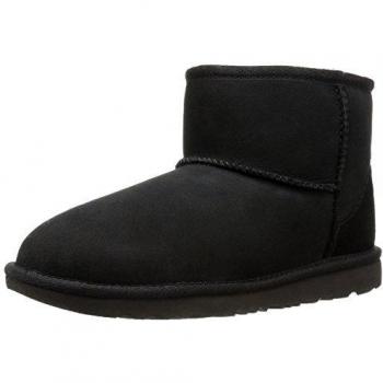UGG Classic Mini II Black Sheepskin Boots for Kids