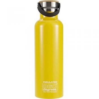 360 DEGREES Bidón Aislado bambú Botella, Adultos Unisex, Amarillo, Talla Única