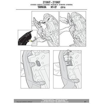 Kit de Soporte Givi TE2118 para Yamaha MT-07 (2014-2017)