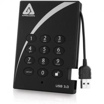 Apricorn Aegis Padlock 1TB USB 3.0 256-bit AES XTS Hardware Encrypted Portable External Hard Drive