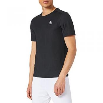 Camiseta de Manga Corta Odlo F-Dry para Hombre, Color Negro, Talla XXL