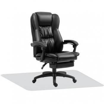 Vinsetto Conjunto de Oficina: 1 Silla de Masaje Reclinable con 6 Puntos de Masaje (dimensiones 68,5x68,5x113-121 cm) y 1 Alfombra Protectora