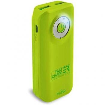 Puro PUBE001 - Batería Externa de 4000 mAh + Cable Micro USB, Color Lima