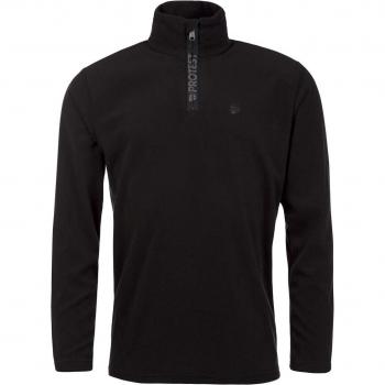Protest Perfecty Men's Geotech Ultra-Fast Dry and Highly Breathable Fleece 1/4 Zip True Black XL