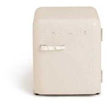 Frigorífico Retro Vintage 48L Mármol Beige, Eficiencia Energética, Diseño Compacto