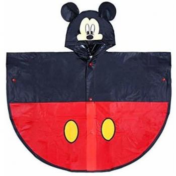 MICKEY MOUSE S0710525 Poncho, Negro, Talla 5-6 años para Niños