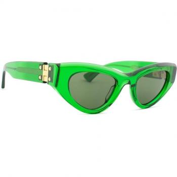 Bottega Veneta BV1142S 004 49 Stylish Sunglasses for Fashionable Look, Green female, Size: ONE SIZE