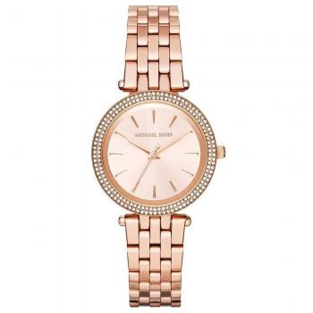 Reloj Michael Kors Mujer MK3431 (33mm) - Reloj de acero inoxidable, esfera en tono dorado, resistencia al agua hasta 50 metros, cronógrafo, correa de eslabones ajustable
