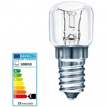 Müller Luz del Horno Bombilla 300 grda Celsius E14 230 V 15 W, transparente