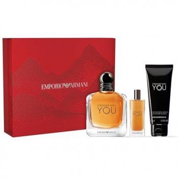 Emporio Armani Stronger With You Eau De Toilette Gift Set 100ml (includes 100ml EDT, 75ml Shower Gel, and 15ml Travel Spray)