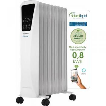 Bastilipo R-EcoFluid2-9 Radiador de Fluido Ecológico WiFi 9 Elementos 1500W con Control Remoto y Pantalla Digital, Bajo Consumo
