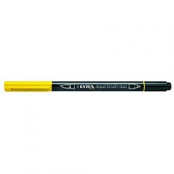 Lyra 6520007 - Rotulador acuarelable, doble punta, color amarillo limón