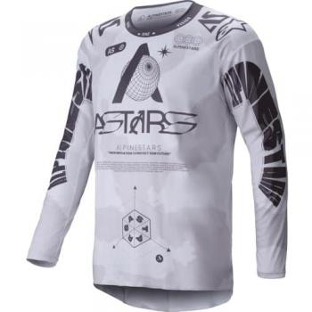 Alpinestars Camiseta de Cross Racer Hollow Camuflaje Claro-Marrón, Jersey hueco Racer Camo/Marrón 2X, Maillot de motocross Gris (2XL)