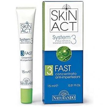 NATURANDO 5515 Skin Act Fast Ml-Crema Anti Imperfecciones, Limpieza, Desinfección Y Calmante del Enrojecimiento, 15 Mililitro