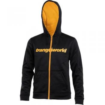 Sudadera con Capucha y Cremallera para Hombre Trangoworld Ripon Negra/Naranja