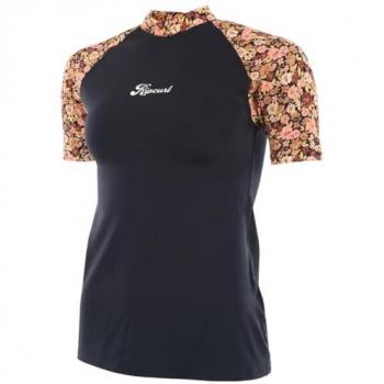 Rip Curl Sea Of Dreams UPF 50 Licra Marrón Camiseta De Manga Corta UV para Mujeres Talla XS