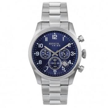 Reloj BREIL hombre CLASSIC ELEGANCE movimiento CUARZO CRONÓGRAFO AZUL y PULSERA DE ACERO PLATEADO EW0661