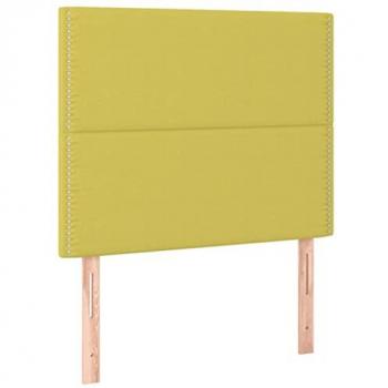 Cabeceros 2 unidades de tela verde 80x5x78/88 cm
