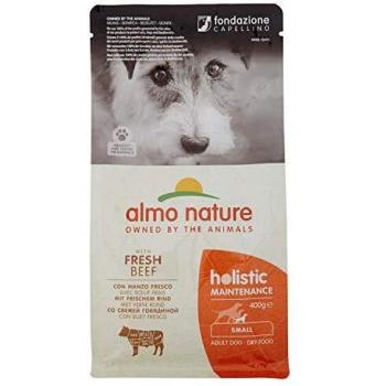 almo nature Pienso Holistic Dry Beef Alimento para Perros Seco Alto en Proteínas para Razas Pequeñas con Sabor a Carne Fresca. Comida Seca de Fácil Digestión, 400 g