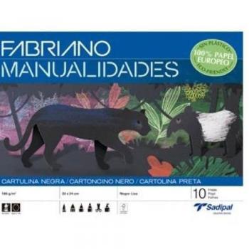 Bloc de manualidades con cartulina negra de Fabriano