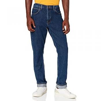 Lee Brooklyn Straight Men's Jeans - Dark Stonewash, Regular Fit, 5 Pockets