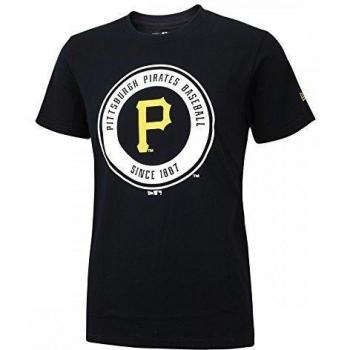 New Era Ne96464Fa16 Mlb Roundall Tee Pitpir - Camiseta manga corta-Línea Pittsburgh Pirates para hombre, color negro, talla XXL