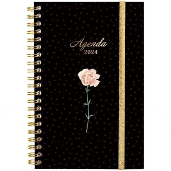 Agenda Finocam You E5 Semana Vista Horizontal 2024 Flower Cas Espiral Multicolor Multilingüe