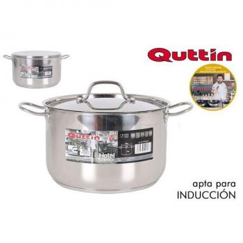 Olla + Tapa de Acero Inoxidable 24cm/0,8mm/6,5L Quttin Hotel