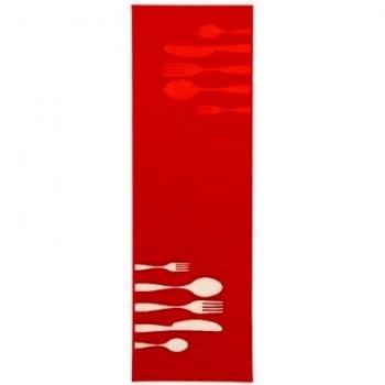 ABC Dinner Alfombra, Poliamida, Rojo, 200x57x1 cm