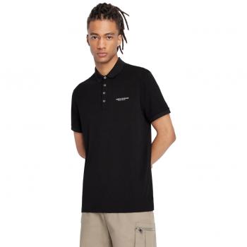 Armani Exchange Men's Slim Fit Stretch Cotton Polo Shirt - Black, Size XL
