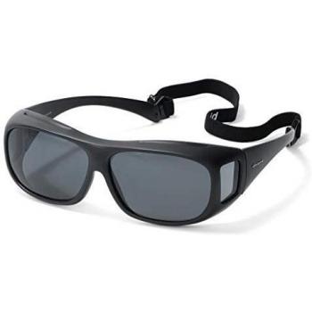 Polaroid Suncover 08535J KIH Y2 64 Polarized Sunglasses - Unisex Black Grey, One Size