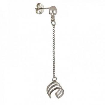 Pendiente suelto plata Ley 925m mujer diseño calavera trepador