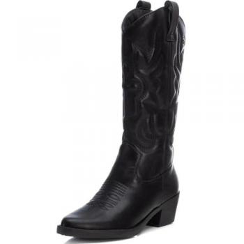 Botas Cowboy Negras para Mujer con Cierre de Cremallera - Xti 143119, Talla 37