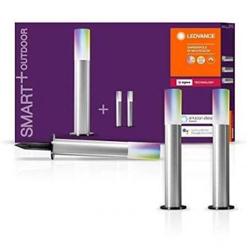 LEDVANCE SMART+ Set de Ampliación de Lámparas de Jardín RGBW con Tecnología ZigBee, 3 Puntos de Luz, Dimmable, IP65