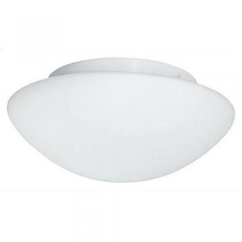Plafón de Baño Redondo Blanco con Vidrio Opalino 3 Luces E27 IP44
