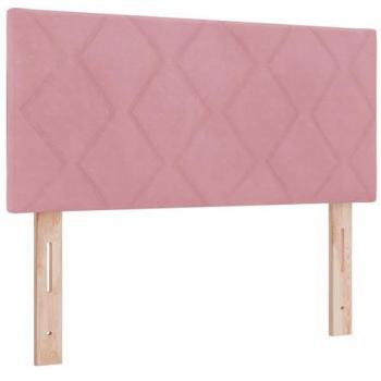 Cabecero LED Rosa 100 cm de Terciopelo con Luces Integradas