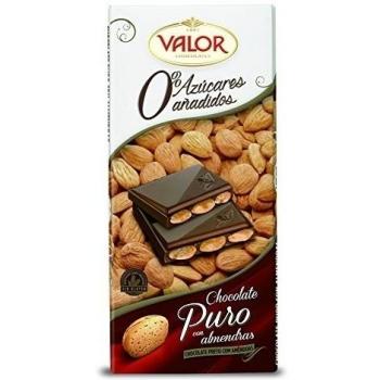 Valor Sugar-Free Dark Chocolate with Almonds 150g