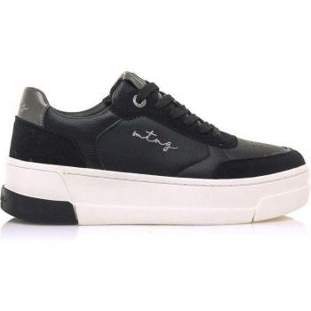 Mustang Zapatillas Mujer Grand Negro con Plataforma 5cm