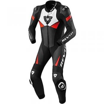 Mono de Cuero REV'IT! Argon 2 Negro-Rojo Neón