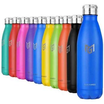 MIKAMEE Botella de Agua Acero Inoxidable 350/500/650/750ml | Aislamiento de Vacío de Doble Pared airBottle | sin bpa Botella termica | Mantiene 24h frías/12h Calientes | para Niños, Deporte, Oficina