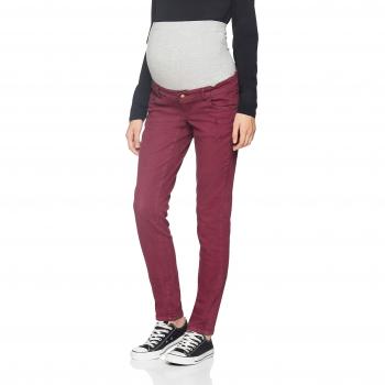 MAMALICIOUS Mloregon Winetasting Colour Jeans A, Pantalones premamá para Mujer, Rojo, W28/L32