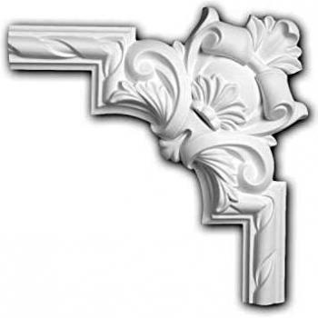 Elemento Decorativo Esquinero Rococó Barroco Blanco 152288 Profhome