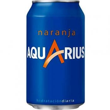 Aquarius - Naranja, Bebida para deportistas, refresco sin gas, 330 ml