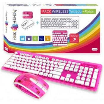 Teclado y Ratón Inalámbricos Rock Candy Rosa