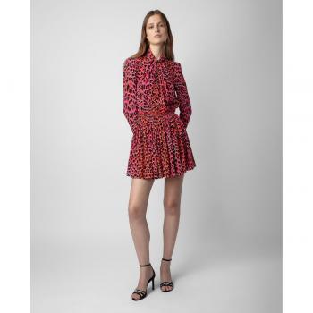 Zadig & Voltaire Women's Ryde Leopard-Print Silk Minidress - Rose - Size XS