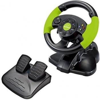 ESPERANZA - Volante - EG104 USB PC, PlayStation 3, Xbox 360 - Negro, verde incl. pedales