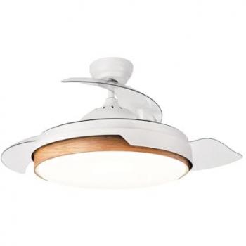 Ventilador de Techo con Luz Romimex Blanco Natural